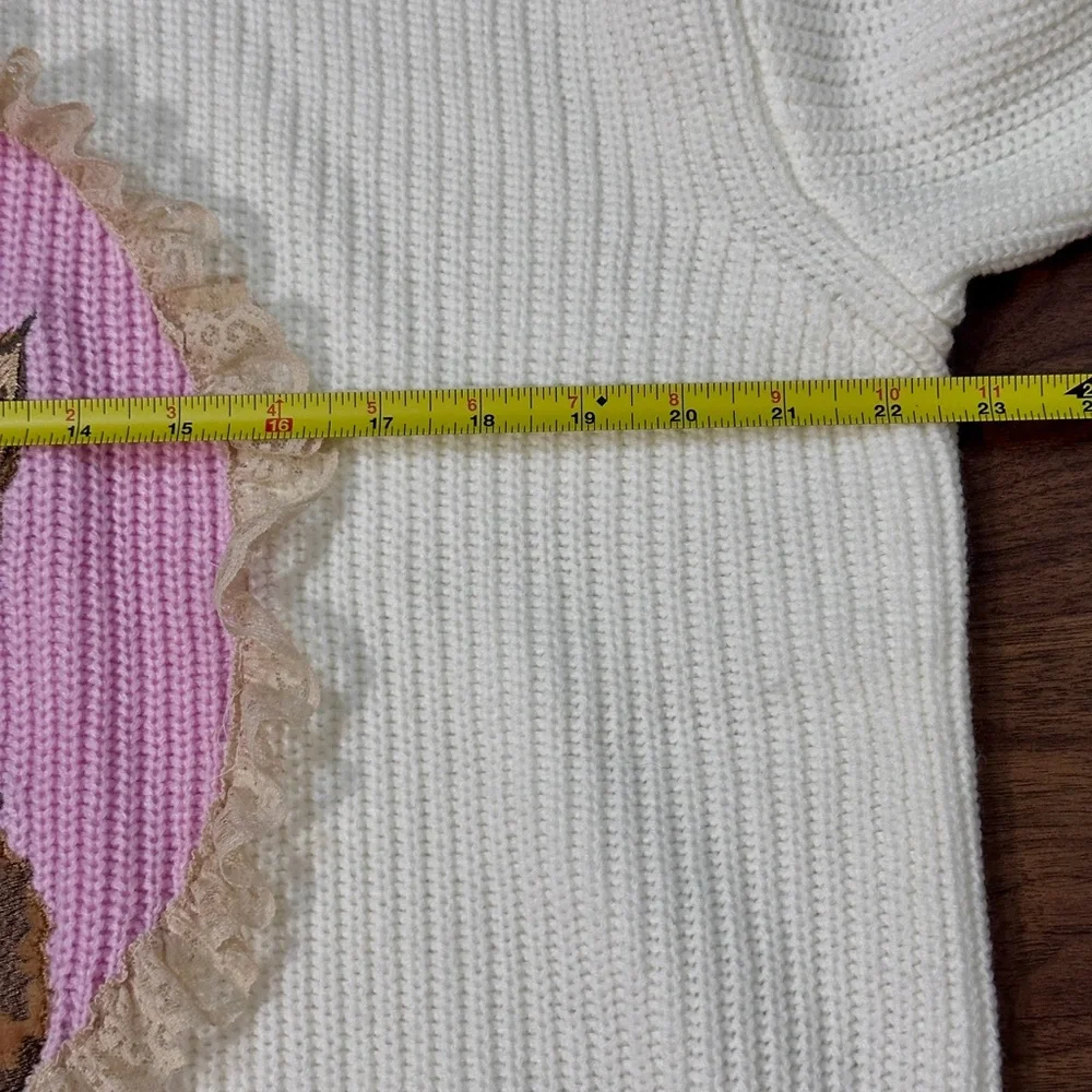 NWT Vintage-Style Cute Kitten Portrait Oversized Sweater - Picture 7 of 14